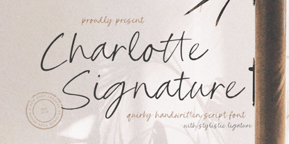 Charlotte Signature Font Poster 1