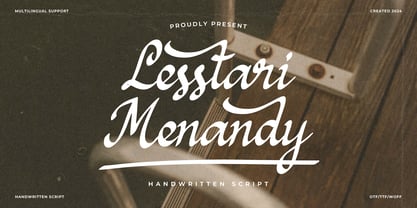 Lesstari Menandy Font Poster 1