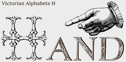 Victorian Alphabets H Font Poster 3