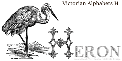 Victorian Alphabets H Font Poster 2