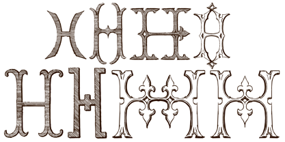 Victorian Alphabets H Font Poster 4