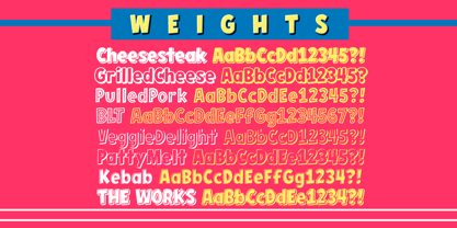 Hero Sandwich Combos Font Poster 2