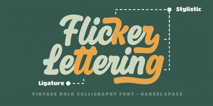 Flicker Lettering Font Poster 7
