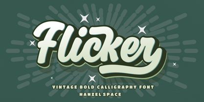 Flicker Lettering Fuente Póster 1