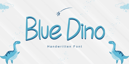 Blue Dino Font Poster 1