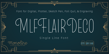 MLF Flair Deco Single Line Font Poster 1