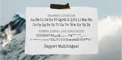 Dreamers Typewriter Font Poster 10