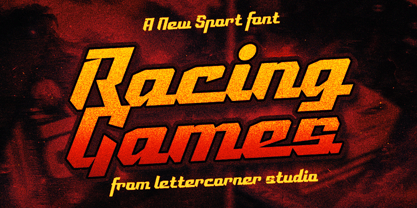 Racing Games Font Poster 1