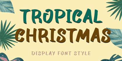 Tropical Christmas Font Poster 1