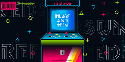 Red Sun Font Poster 3