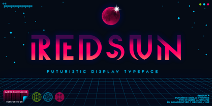 Red Sun Font Poster 1