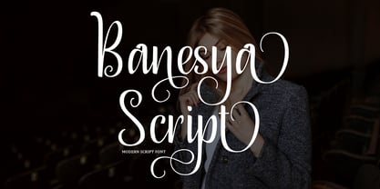 Banesya Script Font Poster 1