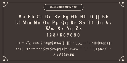 Kelaskin Font Poster 10