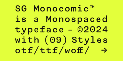 SG Monocomic Font Poster 2