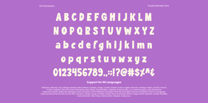 Purple Wander Font Poster 10