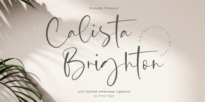 Calista Brighton Font Poster 1