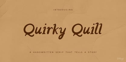 Quirky Quill Fuente Póster 1