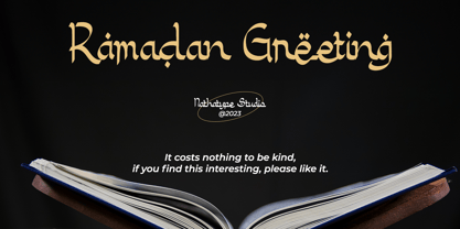 Ramadan Greeting Font Poster 11