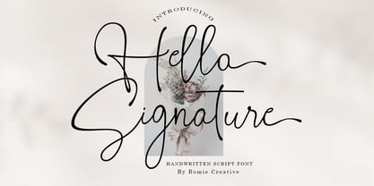 Hello Signature Font Poster 1