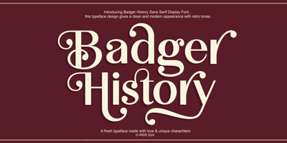 Badger History Font Poster 1