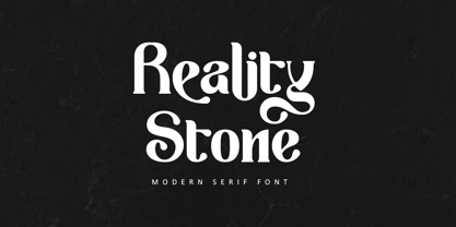 Reality Stone Font Poster 1