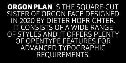 Orgon Plan Font Poster 3