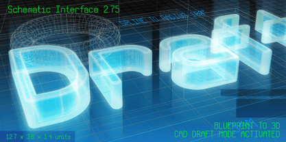 Drafted Font Poster 3