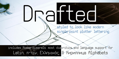 Drafted Font Poster 1