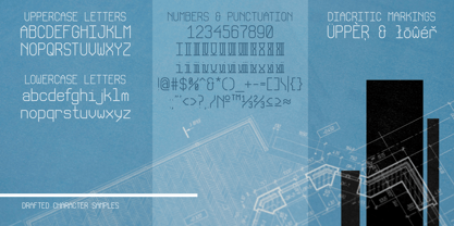 Drafted Font Poster 2