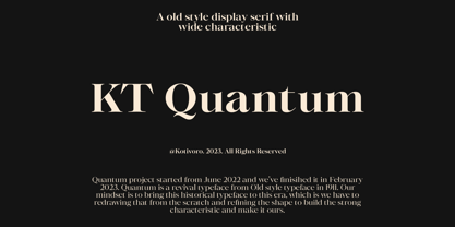KT Quantum Font Poster 1