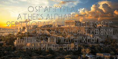 Ongunkan Greek Athen Font Poster 1