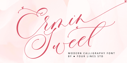 Ermin Sweet love Font Poster 1