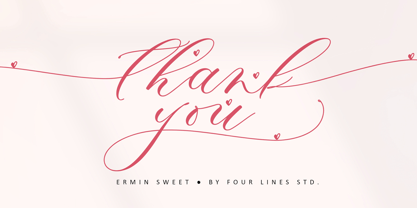Ermin Sweet love Font Poster 13