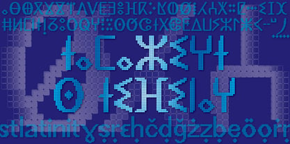 Alger Blanche Pixel Font Poster 4