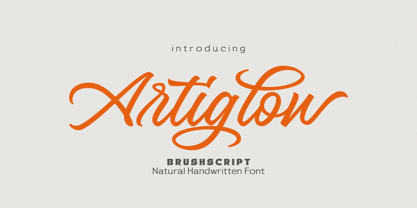 Artiglow Script Font Poster 1