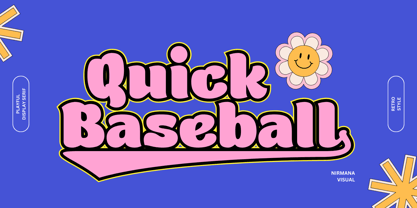 Quick Baseball Fuente Póster 1