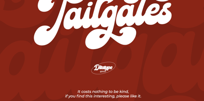 Tailgates Font Poster 11