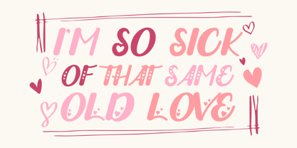 Our Love Word Font Poster 2