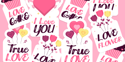 Our Love Word Font Poster 7