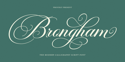 Brongham Script Font Poster 1