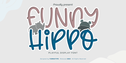 Funny Hippo Font Poster 1