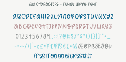 Funny Hippo Font Poster 8