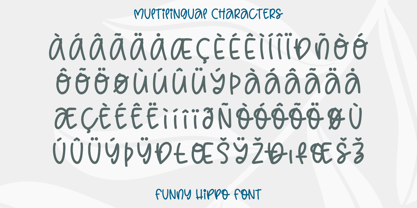 Funny Hippo Font Poster 10