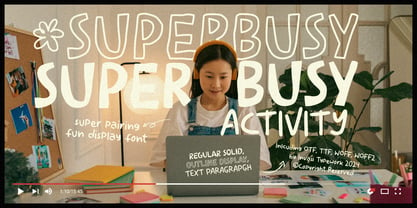 Superbusy Activity Font Poster 1