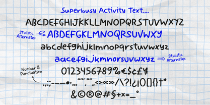 Superbusy Activity Font Poster 11