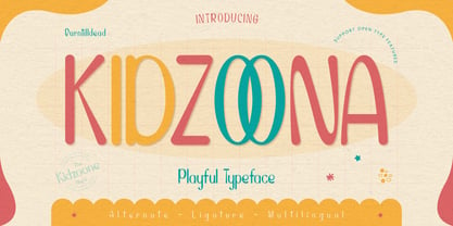 Kidzoona Playful typeface Font Poster 1