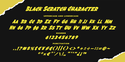 Black Scratch Font Poster 5