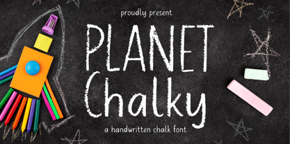 Planet Chalky Font Poster 1