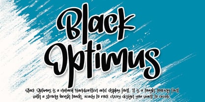 Black Optimus Font Poster 1