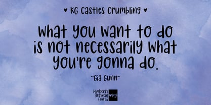 KG Castles Crumbling Font Poster 2